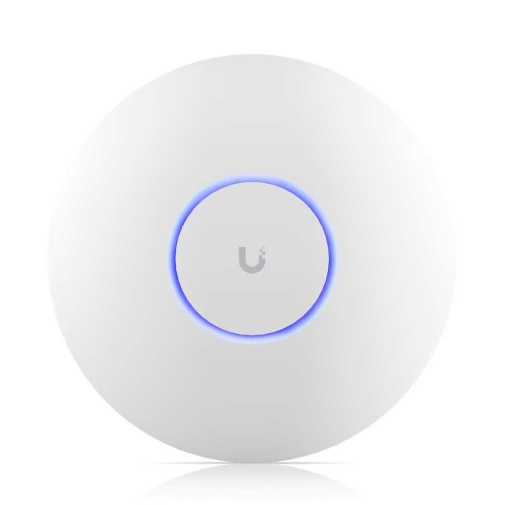 Ubiquiti White Access Point with Blue Ring